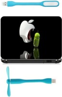 Print Shapes monster apple with android symbol Combo Set(Multicolor)   Laptop Accessories  (Print Shapes)