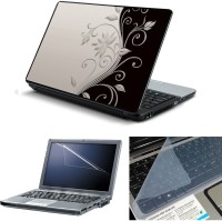 View Namo Art Black N White Floral 3in1 Combo Set(Multicolor) Laptop Accessories Price Online(Namo Art)