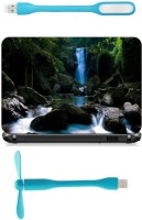 Print Shapes waterfall nature Combo Set(Multicolor)   Laptop Accessories  (Print Shapes)