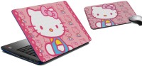 meSleep Kitty Laptop Skin and Mouse Pad 137 Combo Set(Multicolor)   Laptop Accessories  (meSleep)