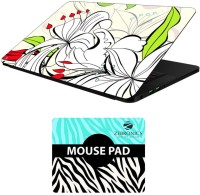 FineArts Floral - LS5641 Laptop Skin and Mouse Pad Combo Set(Multicolor)   Laptop Accessories  (FineArts)