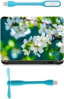 Print Shapes White flower Combo Set(Multicolor)   Laptop Accessories  (Print Shapes)