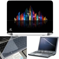 FineArts Crystal Lines 3 in 1 Laptop Skin Pack With Screen Guard & Key Protector Combo Set(Multicolor)   Laptop Accessories  (FineArts)