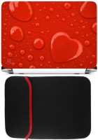 FineArts Love Red Laptop Skin with Reversible Laptop Sleeve Combo Set(Multicolor)   Laptop Accessories  (FineArts)
