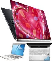 FineArts Heart Floral 4 in 1 Laptop Skin Pack with Screen Guard, Key Protector and Palmrest Skin Combo Set(Multicolor)   Laptop Accessories  (FineArts)