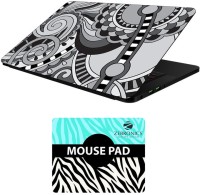 View FineArts Floral - LS5546 Laptop Skin and Mouse Pad Combo Set(Multicolor) Laptop Accessories Price Online(FineArts)
