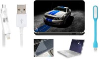 Print Shapes Blue White car Combo Set(Multicolor)   Laptop Accessories  (Print Shapes)