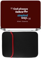 FineArts Simplest Way Laptop Skin with Reversible Laptop Sleeve Combo Set(Multicolor)   Laptop Accessories  (FineArts)