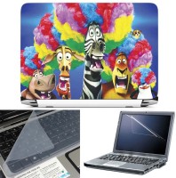FineArts Madagascar 3 Europes 3 in 1 Laptop Skin Pack With Screen Guard & Key Protector Combo Set(Multicolor)   Laptop Accessories  (FineArts)