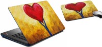 meSleep Heart Laptop Skin And Mouse Pad 351 Combo Set(Multicolor)   Laptop Accessories  (meSleep)
