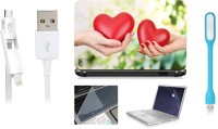 Print Shapes 2 Red Hearts Combo Set(Multicolor)   Laptop Accessories  (Print Shapes)