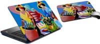 meSleep Abstract Laptop Skin And Mouse Pad 408 Combo Set(Multicolor)   Laptop Accessories  (meSleep)