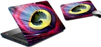 meSleep Feather Laptop Skin And Mouse Pad 258 Combo Set(Multicolor)   Laptop Accessories  (meSleep)