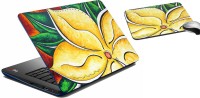 meSleep Flower Laptop Skin And Mouse Pad 352 Combo Set(Multicolor)   Laptop Accessories  (meSleep)