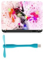 Print Shapes colors splash dancer girl Combo Set(Multicolor)   Laptop Accessories  (Print Shapes)