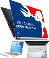 FineArts Keep Calm 4 in 1 Laptop Skin Pack with Screen Guard, Key Protector and Palmrest Skin Combo Set(Multicolor)   Laptop Accessories  (FineArts)