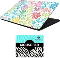 FineArts Floral - LS5578 Laptop Skin and Mouse Pad Combo Set(Multicolor)   Laptop Accessories  (FineArts)