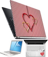 FineArts Heart H063 4 in 1 Laptop Skin Pack with Screen Guard, Key Protector and Palmrest Skin Combo Set(Multicolor)   Laptop Accessories  (FineArts)