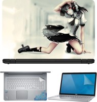 FineArts Anime Camera Girl 4 in 1 Laptop Skin Pack with Screen Guard, Key Protector and Palmrest Skin Combo Set(Multicolor)   Laptop Accessories  (FineArts)