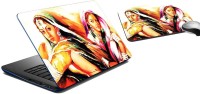 meSleep Village Lady Laptop Skin and Mouse Pad 146 Combo Set(Multicolor)   Laptop Accessories  (meSleep)