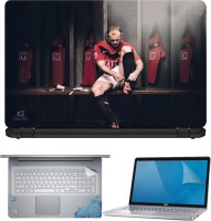 FineArts Wayne Rooney 4 in 1 Laptop Skin Pack with Screen Guard, Key Protector and Palmrest Skin Combo Set(Multicolor)   Laptop Accessories  (FineArts)