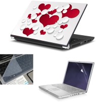 Print Shapes Red and White Heart Combo Set(Multicolor)   Laptop Accessories  (Print Shapes)