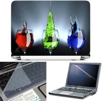 FineArts Three Glass 3 in 1 Laptop Skin Pack With Screen Guard & Key Protector Combo Set(Multicolor)   Laptop Accessories  (FineArts)
