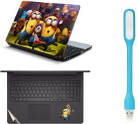 Namo Arts Laptop Skins with Track Pad Skin and USB Led Light LISLEDHQ1056 Combo Set(Multicolor)   Laptop Accessories  (Namo Arts)