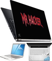 View FineArts Mr Hacker 4 in 1 Laptop Skin Pack with Screen Guard, Key Protector and Palmrest Skin Combo Set(Multicolor) Laptop Accessories Price Online(FineArts)
