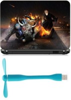 Print Shapes Bull with fire man Combo Set(Multicolor)   Laptop Accessories  (Print Shapes)