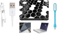 Print Shapes Black and White Hexagon Combo Set(Multicolor)   Laptop Accessories  (Print Shapes)