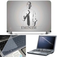 FineArts Eminem 3 in 1 Laptop Skin Pack With Screen Guard & Key Protector Combo Set(Multicolor)   Laptop Accessories  (FineArts)