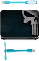 Print Shapes Black Punisher Skull Combo Set(Multicolor)   Laptop Accessories  (Print Shapes)