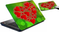 meSleep Hearts Laptop Skin And Mouse Pad 325 Combo Set(Multicolor)   Laptop Accessories  (meSleep)