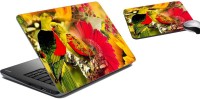 meSleep Floral Bird Laptop Skin and Mouse Pad 41 Combo Set(Multicolor)   Laptop Accessories  (meSleep)