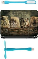 Print Shapes owl and cats other Combo Set(Multicolor)   Laptop Accessories  (Print Shapes)