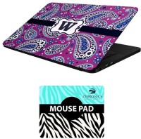 View FineArts Alphabet Design - LS5211 Laptop Skin and Mouse Pad Combo Set(Multicolor) Laptop Accessories Price Online(FineArts)