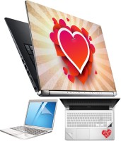 FineArts Heart H116 4 in 1 Laptop Skin Pack with Screen Guard, Key Protector and Palmrest Skin Combo Set(Multicolor)   Laptop Accessories  (FineArts)