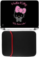 FineArts We Love Cute Laptop Skin with Reversible Laptop Sleeve Combo Set(Multicolor)   Laptop Accessories  (FineArts)