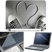 FineArts Shoes Heart 3 in 1 Laptop Skin Pack With Screen Guard & Key Protector Combo Set(Multicolor)   Laptop Accessories  (FineArts)