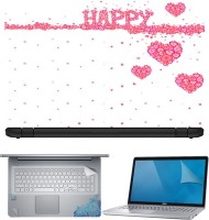 FineArts Happy Heart 4 in 1 Laptop Skin Pack with Screen Guard, Key Protector and Palmrest Skin Combo Set(Multicolor)   Laptop Accessories  (FineArts)
