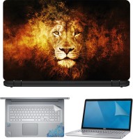 FineArts Lion Face Center 4 in 1 Laptop Skin Pack with Screen Guard, Key Protector and Palmrest Skin Combo Set(Multicolor)   Laptop Accessories  (FineArts)