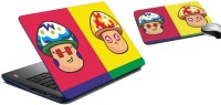meSleep Boy Girl Face Laptop Skin and Mouse Pad 115 Combo Set(Multicolor)   Laptop Accessories  (meSleep)