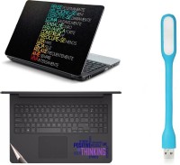 Namo Arts Laptop Skins with Track Pad Skin and USB Led Light LISLEDHQ1016 Combo Set(Multicolor)   Laptop Accessories  (Namo Arts)