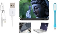 Print Shapes Budha Bird on hand Combo Set(Multicolor)   Laptop Accessories  (Print Shapes)