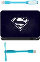 Print Shapes Blue & white superman logo Combo Set(Multicolor)   Laptop Accessories  (Print Shapes)
