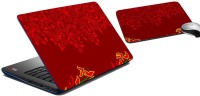 meSleep Peacock Floral Laptop Skin and Mouse Pad 177 Combo Set(Multicolor)   Laptop Accessories  (meSleep)