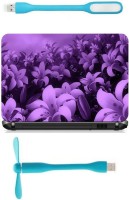 Print Shapes Sky purple flowers Combo Set(Multicolor)   Laptop Accessories  (Print Shapes)