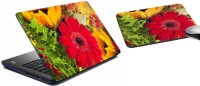 meSleep Flower Laptop Skin And Mouse Pad 347 Combo Set(Multicolor)   Laptop Accessories  (meSleep)