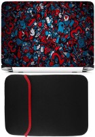 FineArts Cool Hd Design Laptop Skin with Reversible Laptop Sleeve Combo Set(Multicolor)   Laptop Accessories  (FineArts)